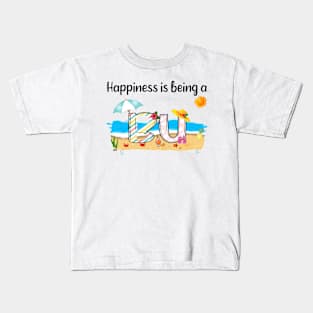 Happiness Is Being A Bu Summer Beach Happy Mother's Day Kids T-Shirt